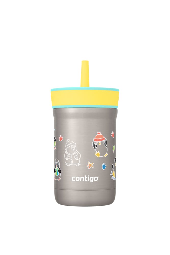Kids Leighton Spill-Proof Stainless Steel Tumbler with Straw, 12oz F6