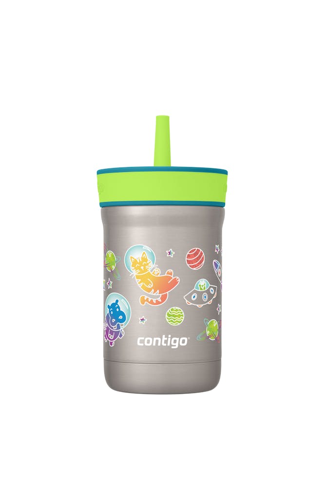 Kids Leighton Spill-Proof Stainless Steel Tumbler with Straw, 12oz F6