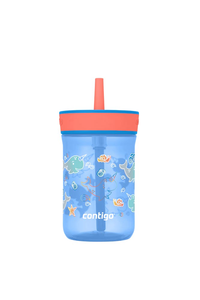 Kids’ Leighton Straw Tumbler with Spill-Proof Leak-Proof Lid, 14oz U7