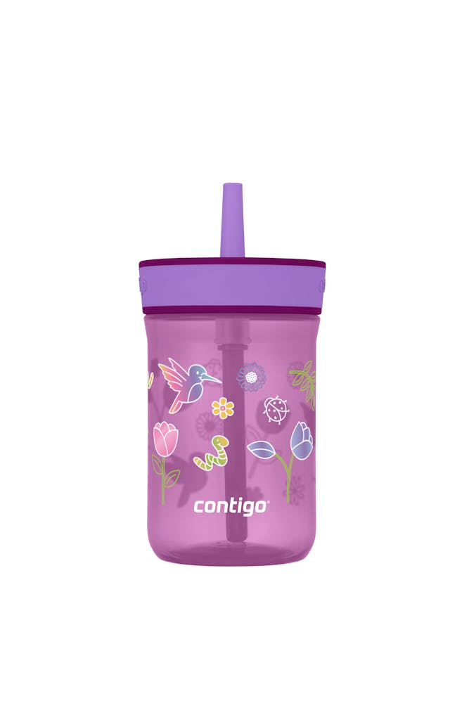 Kids’ Leighton Straw Tumbler with Spill-Proof Leak-Proof Lid, 14oz U7