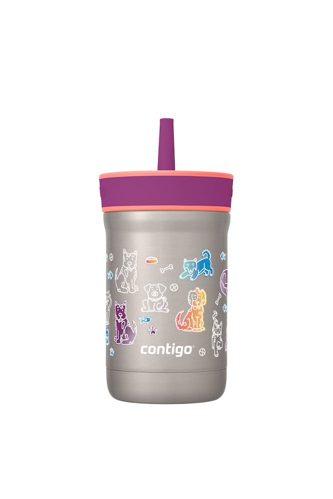 Kids Leighton Spill-Proof Stainless Steel Tumbler with Straw, 12oz F6