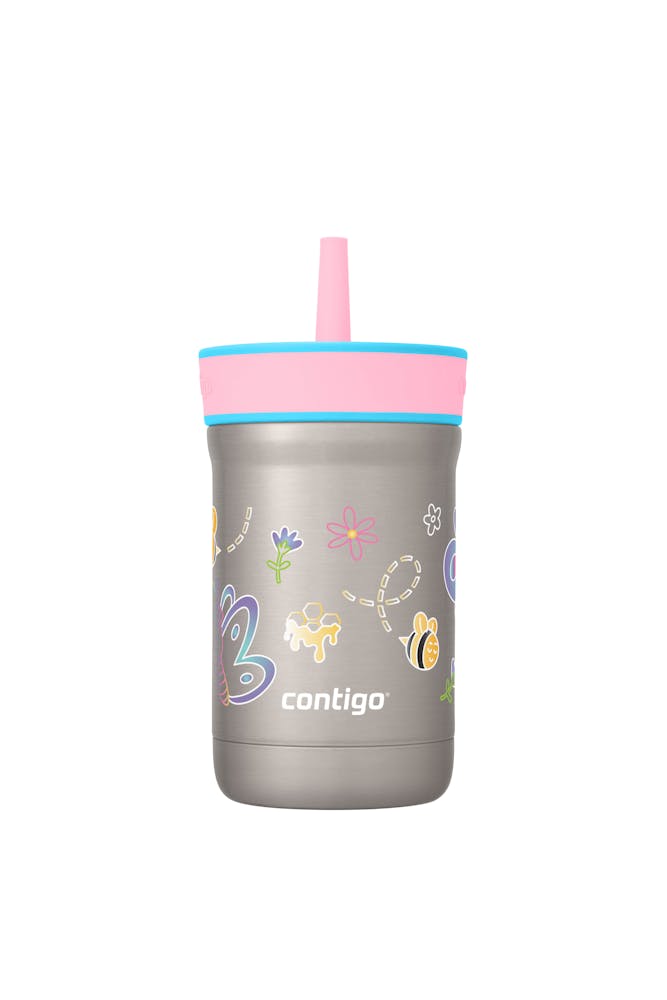Kids Leighton Spill-Proof Stainless Steel Tumbler with Straw, 12oz F6